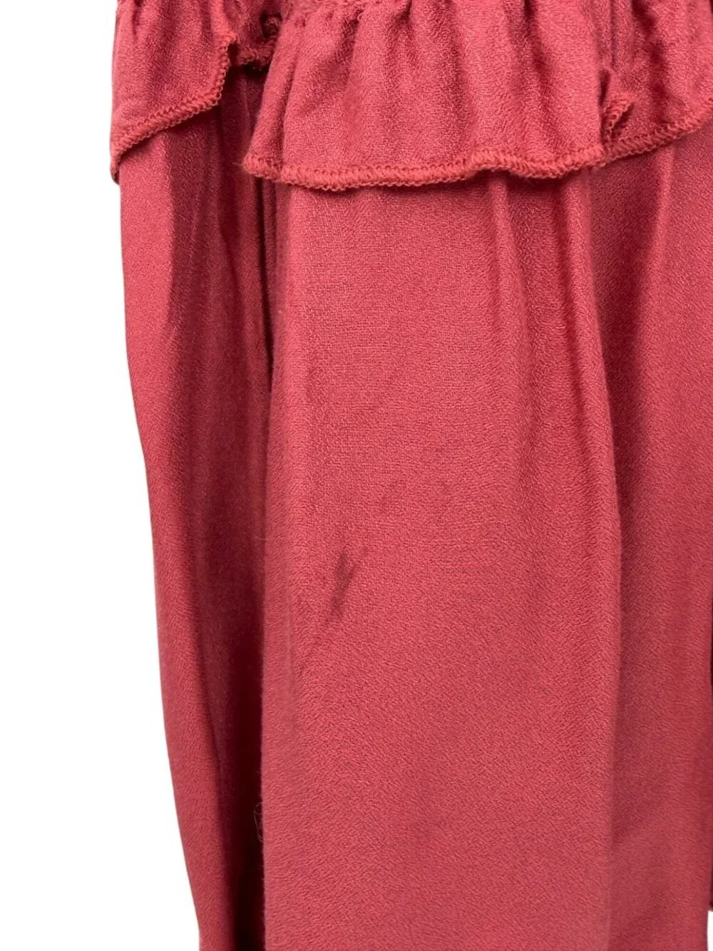 Free People Lace Trim Tiered Ruffle Maxi Slip Dress M | Whimsical Ethereal Boho - Picture 5 of 16